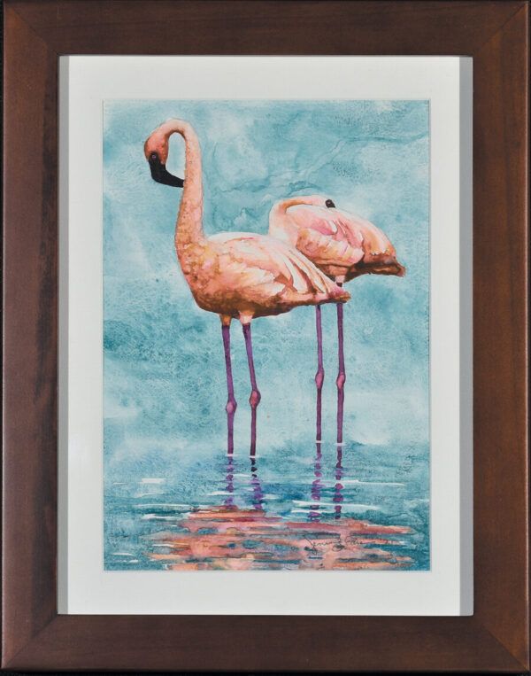 Jennifer Fais - Flamingos Noontime Nap Framed