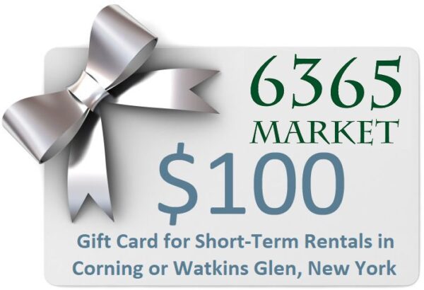 $100 Gift Card for Short-Term Rentals in Corning or Watkins Glen, New York
